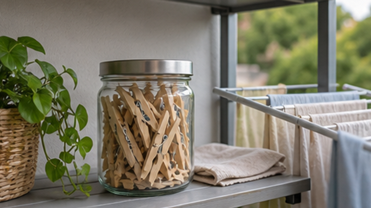 How to Prepare a Balcony Clothespin Refill Jar