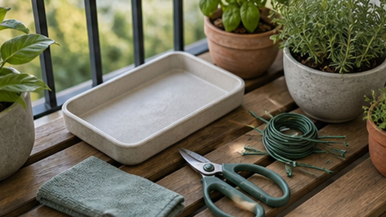 How to Set Up a Balcony Plant Pruning Tool Tray