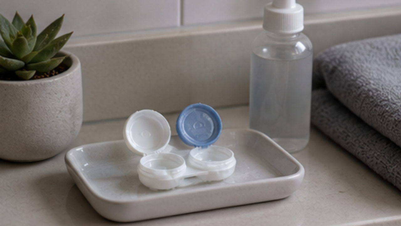 How to Set Up a Contact Lens Case Drying Spot