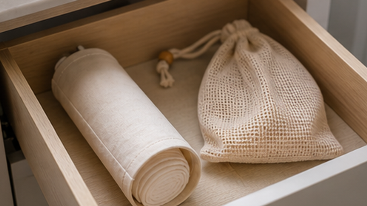How to Organize a Bathroom Cotton Round Refill Sleeve