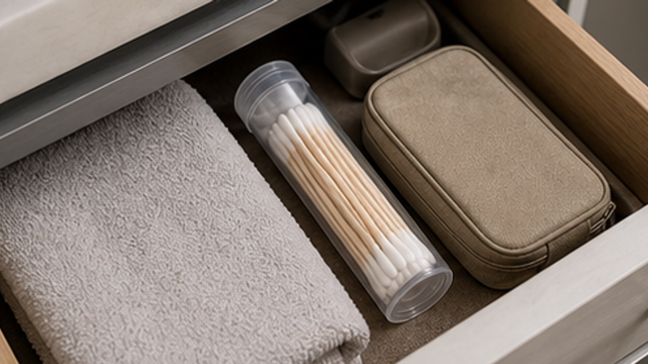 How to Organize a Bathroom Cotton Swab Travel Refill Tube