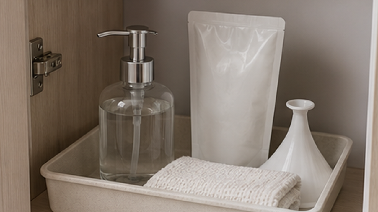 How to Organize a Bathroom Hand Soap Refill Area