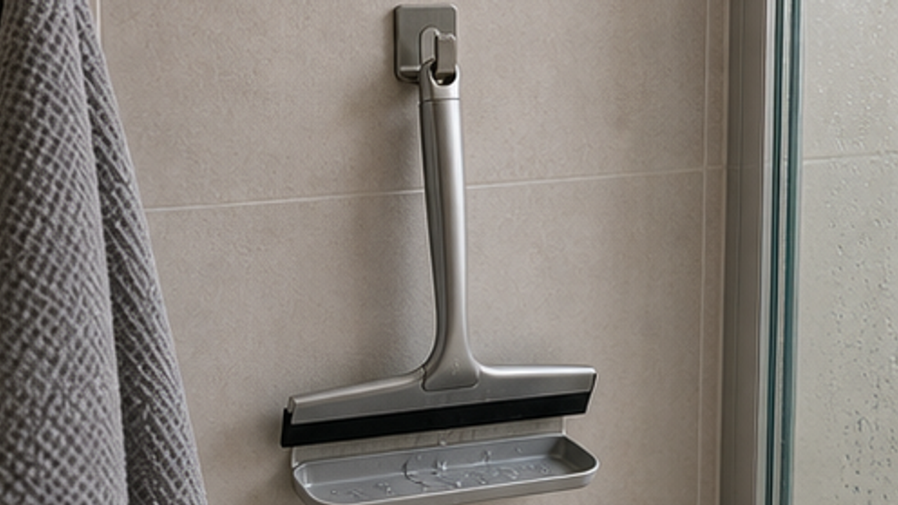 How to Set Up a Bathroom Shower Squeegee Drip Hook