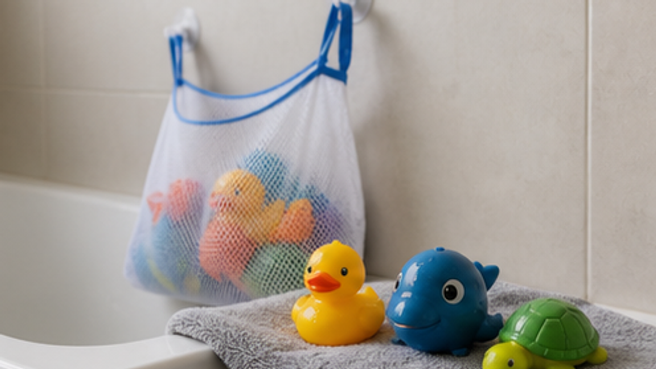 How to Make a Bathroom Toy Drying Mesh Bag