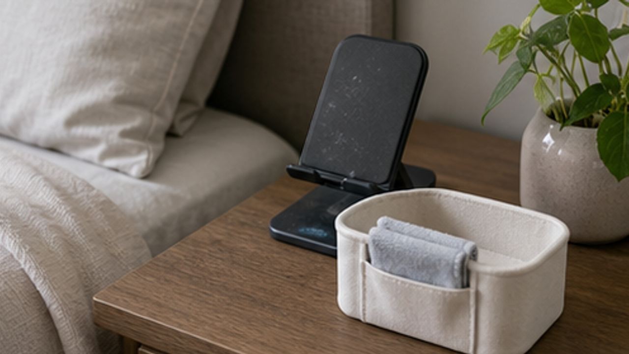 How to Set Up a Bedside Phone Stand Cloth Pocket