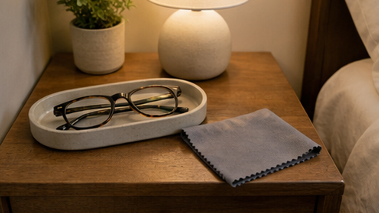 How to Prepare a Bedside Reading Glasses Wipe Tray