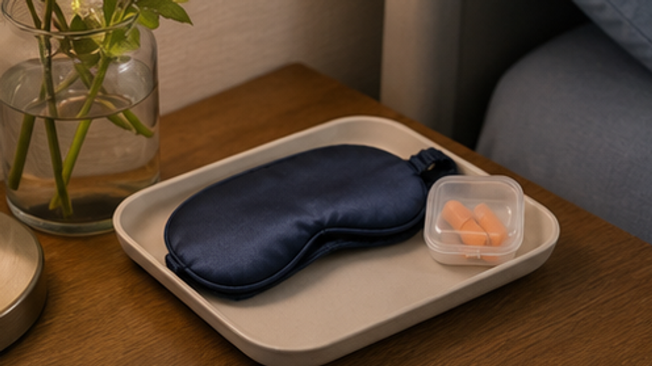 How to Prepare a Bedside Sleep Mask and Earplug Tray