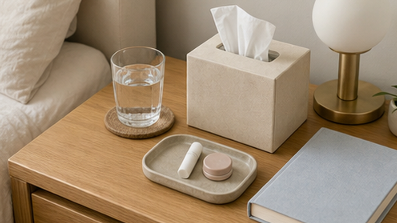 How to Set Up a Bedside Tissue and Water Station