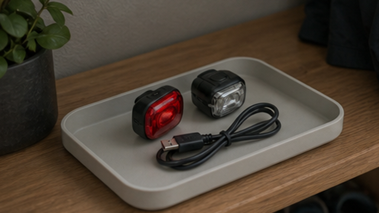 How to Set Up a Bicycle Light Charging Tray by the Door