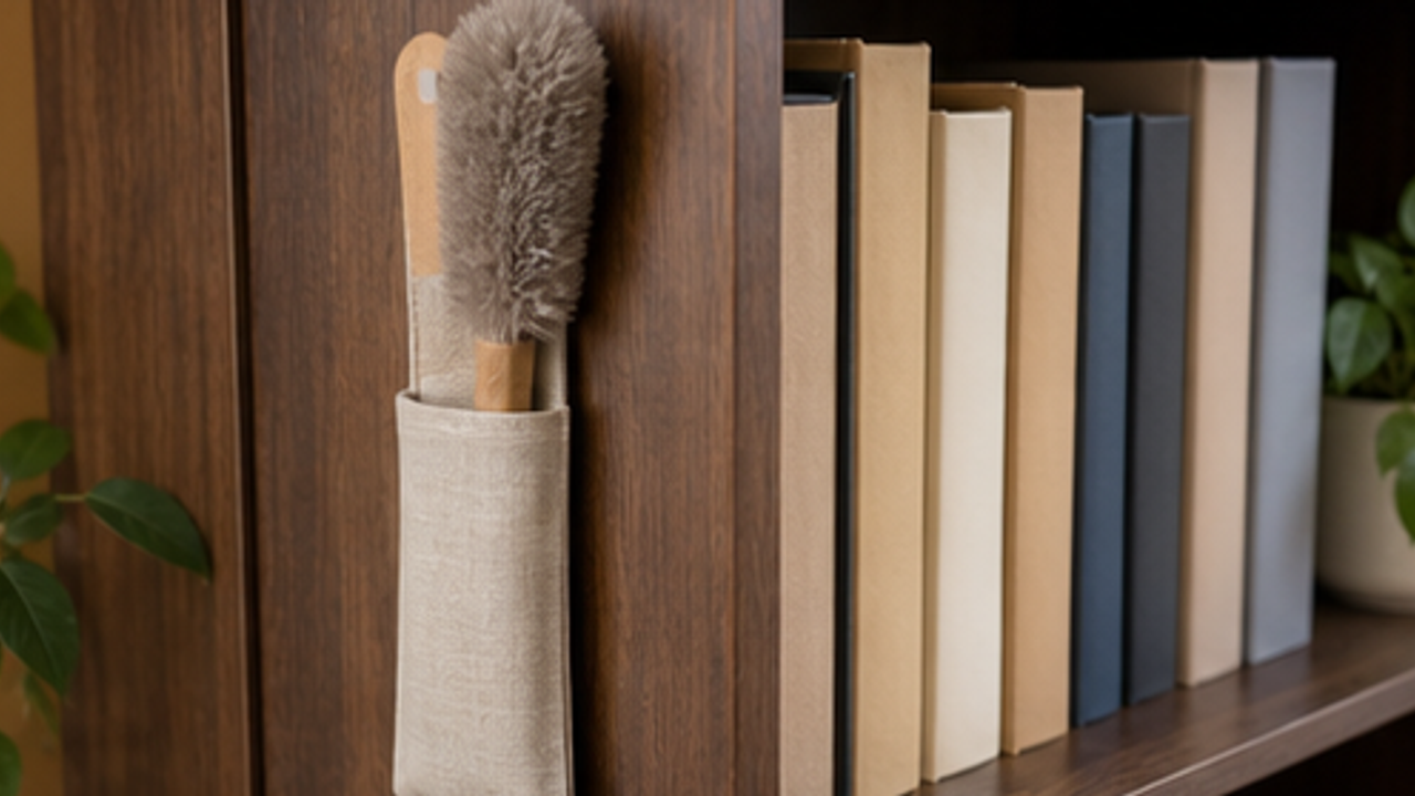 How to Organize a Bookshelf Dusting Brush Sleeve