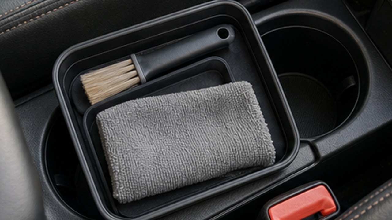 How to Prepare a Car Cupholder Crumb Brush Kit