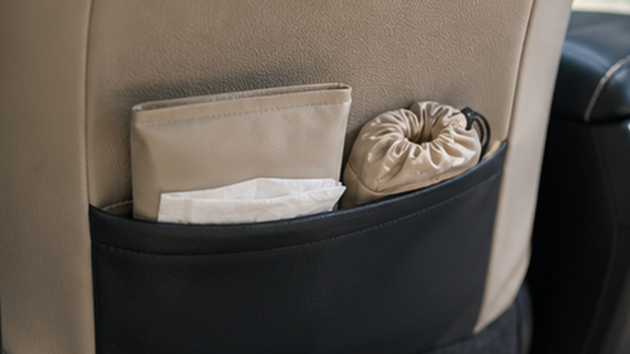 How to Organize a Car Seatback Tissue Refill Sleeve