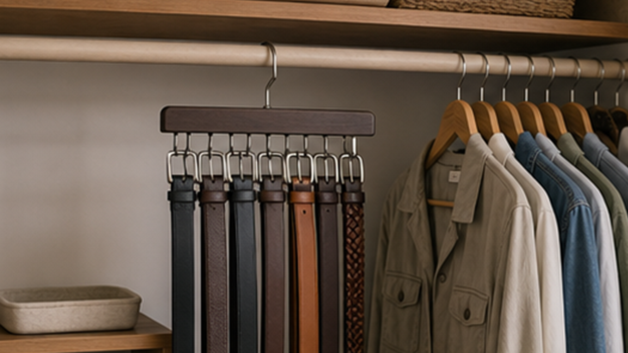 How to Set Up a Closet Belt Hanger