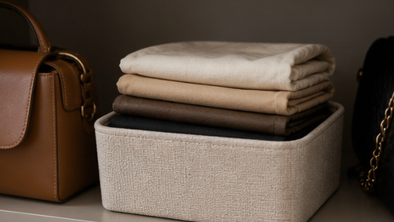 How to Organize a Handbag Dust Bag Basket