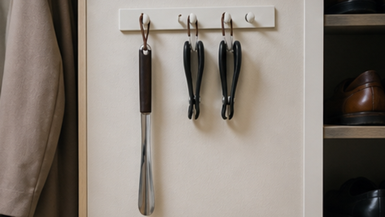 How to Set Up a Closet Shoehorn and Boot Clip Holder