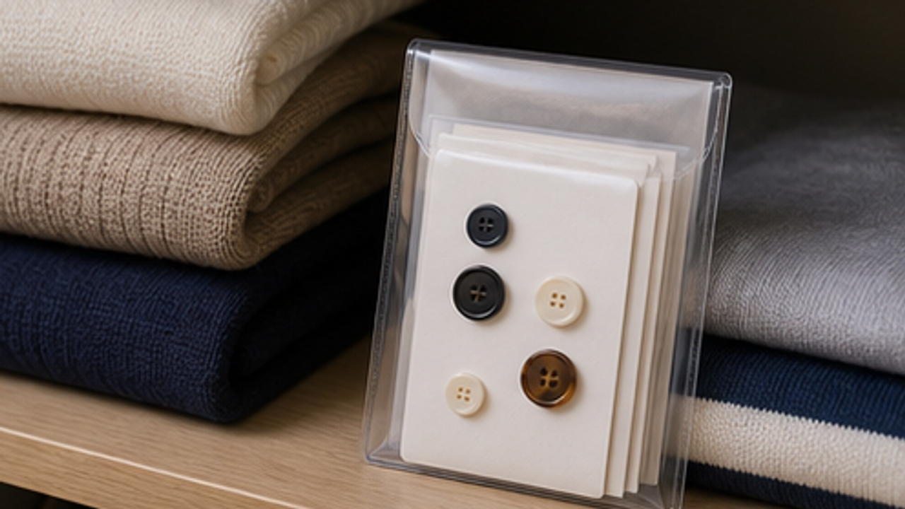 How to Prepare a Closet Spare Button Card Sleeve