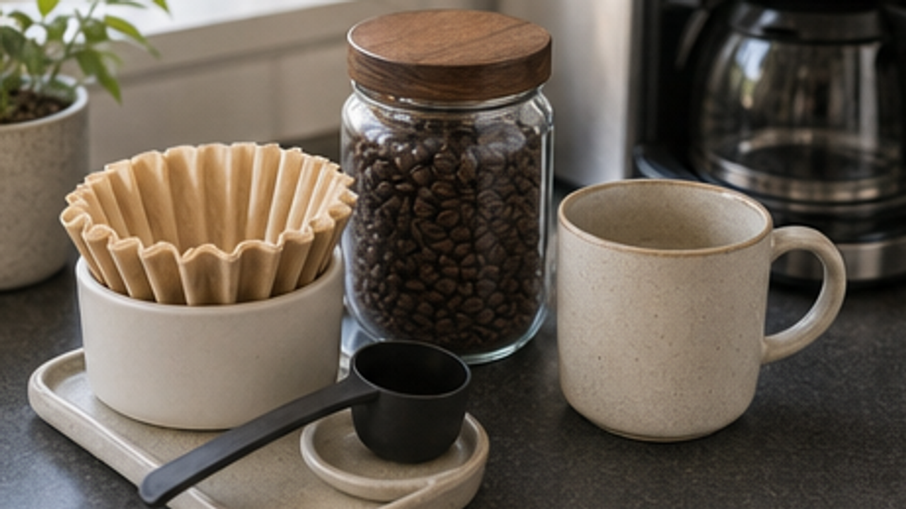 How to Set Up a Coffee Filter and Scoop Station