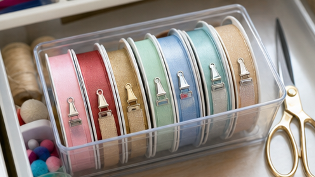 How to Organize a Craft Drawer Ribbon-End Clip Box