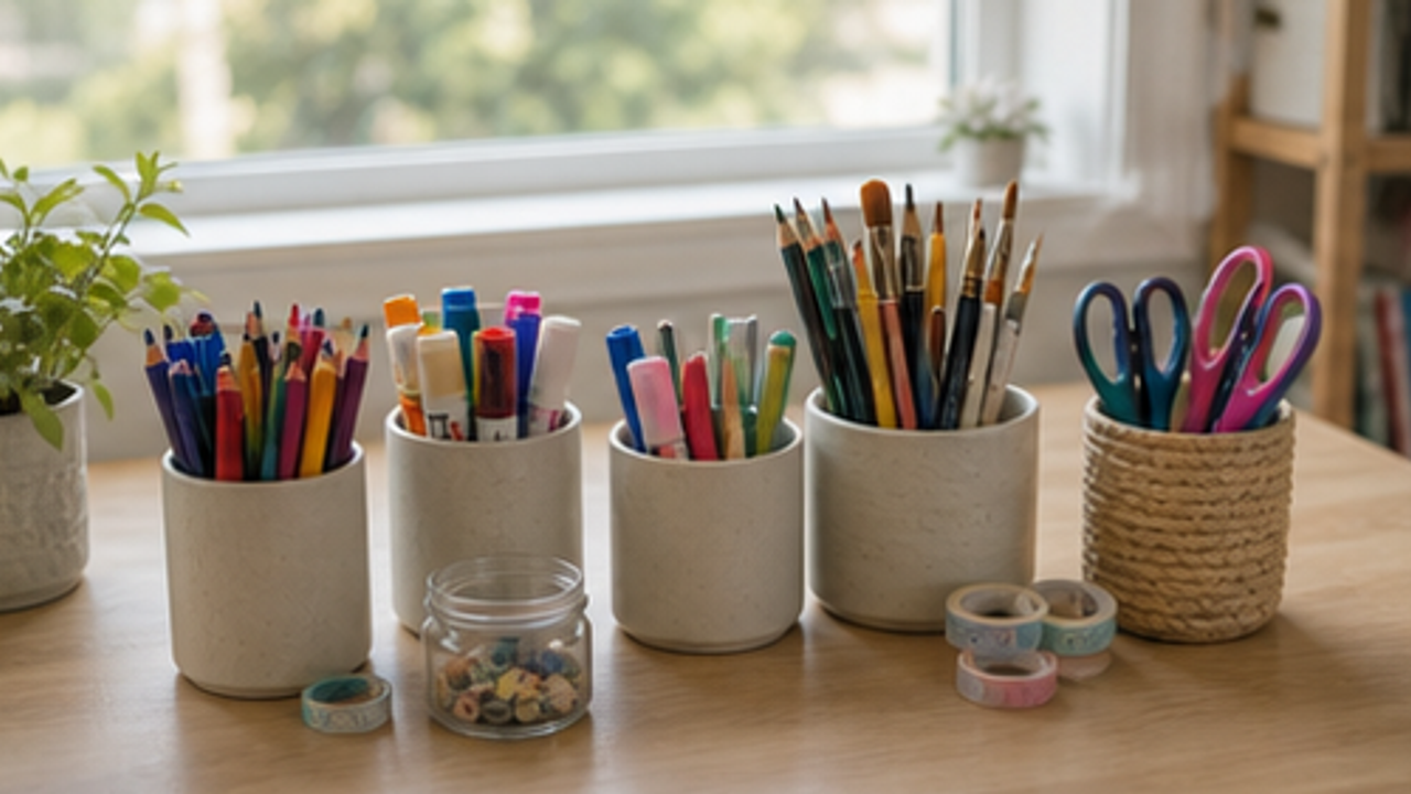 How to Organize Craft Supplies in Cups