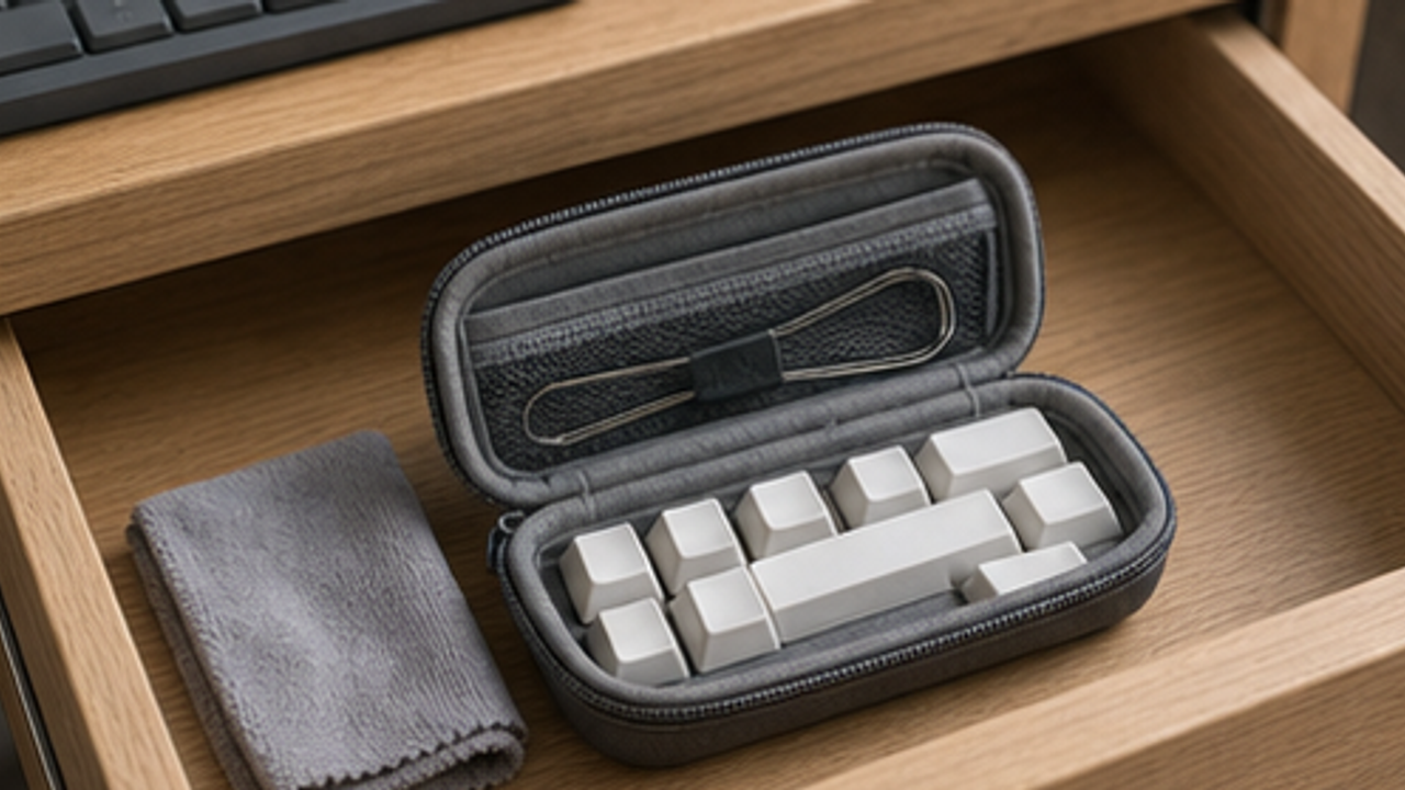 How to Prepare a Desk Backup Keyboard Keycap Pouch