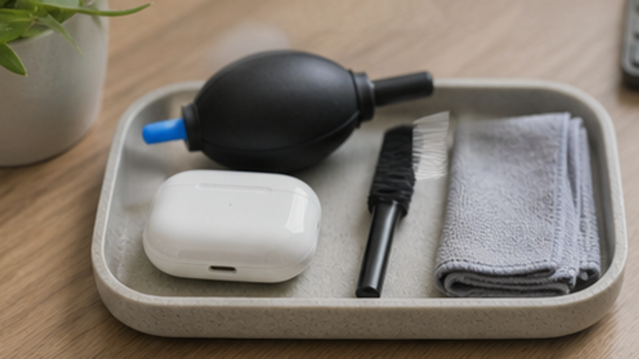 How to Set Up a Desk Earbud Cleaning Tray