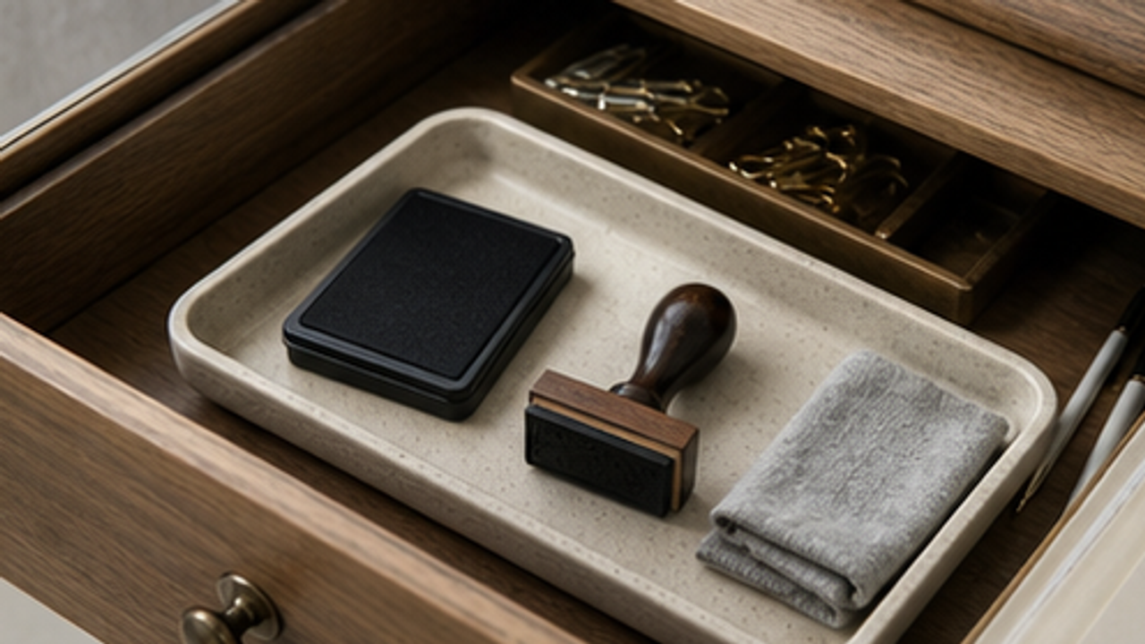 How to Prepare a Desk Stamp Pad and Address Stamp Tray