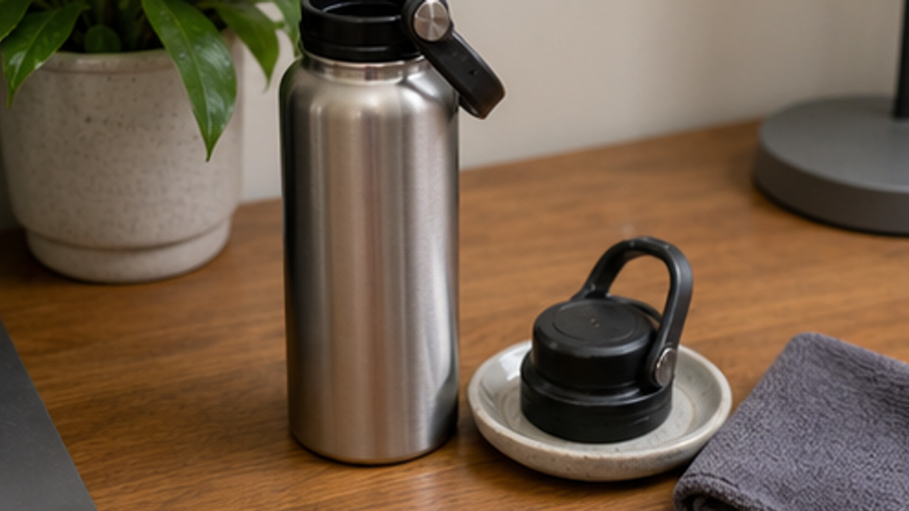 How to Prepare a Desk Water Bottle Cap Drying Saucer