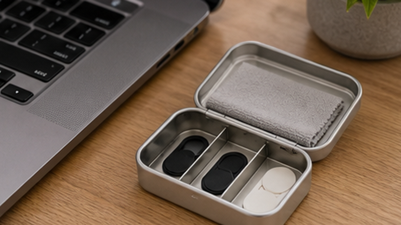How to Prepare a Desk Webcam Privacy Cover Spare Tin