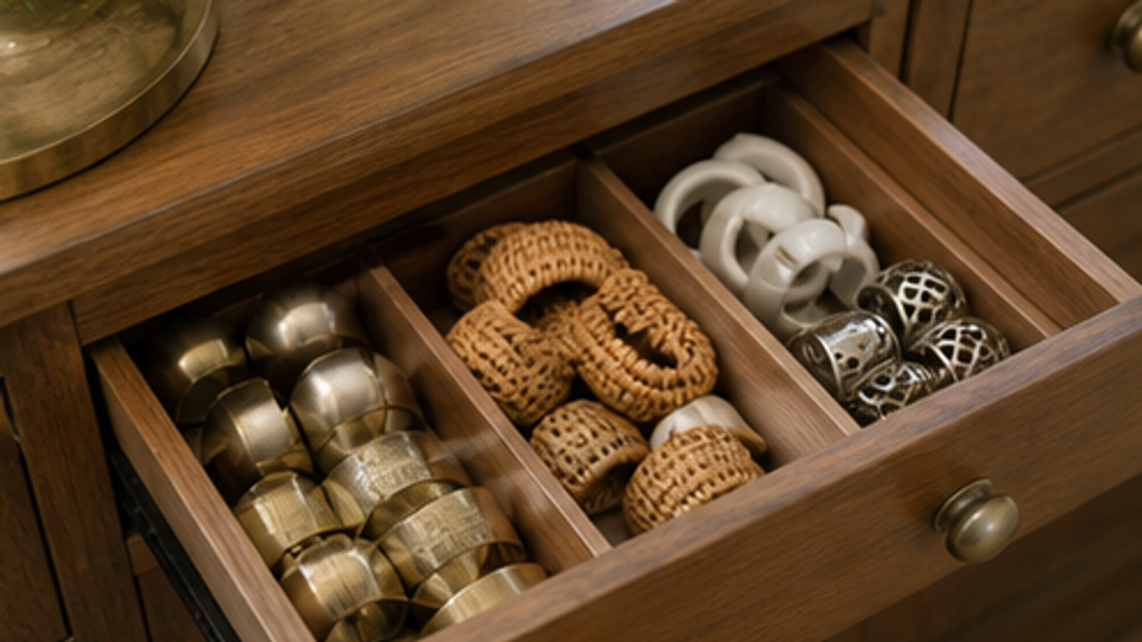 How to Prepare a Dining Table Napkin Ring Drawer