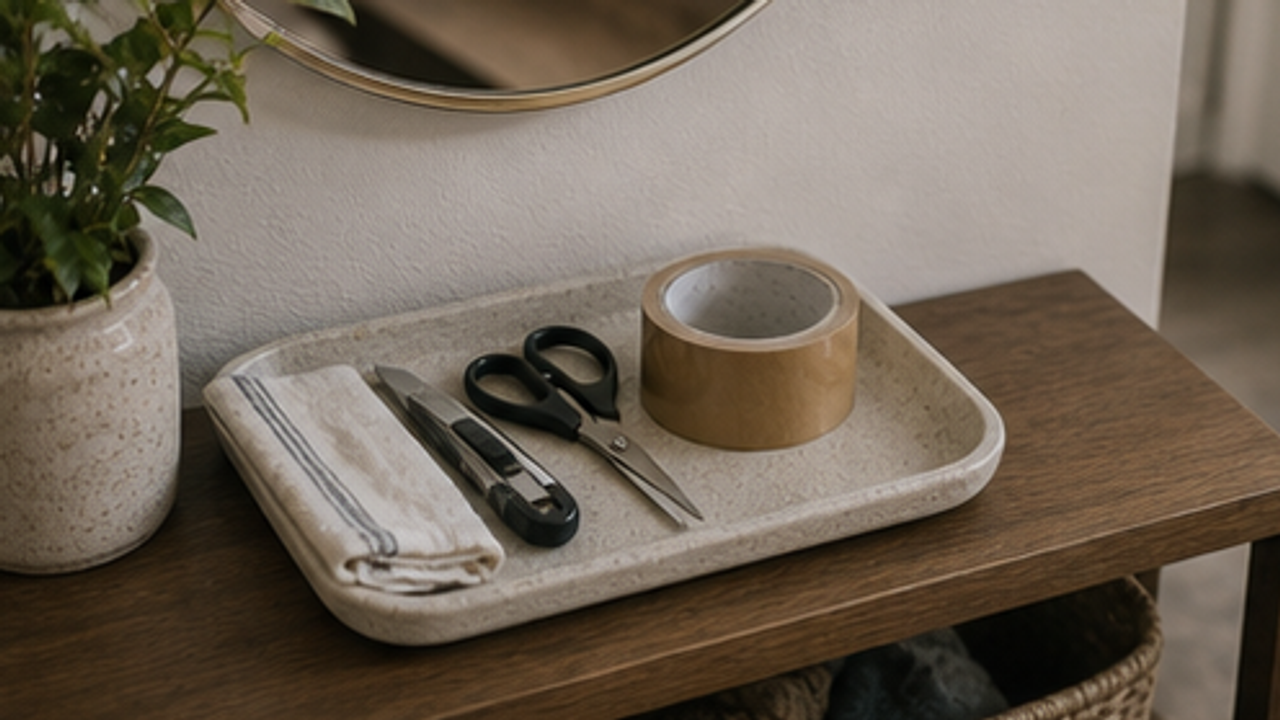 How to Set Up an Entryway Package Opening Tray