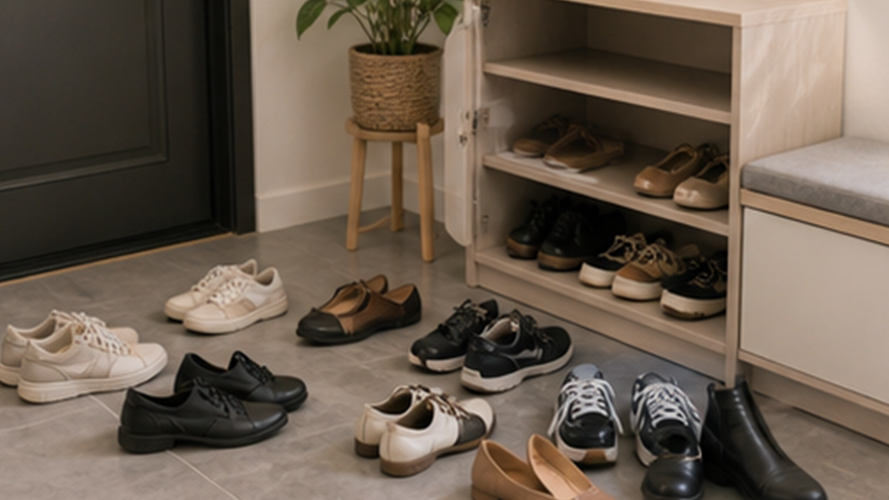 How to Organize an Entryway Shoe Cabinet