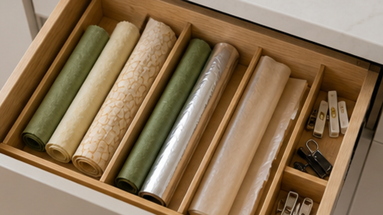 How to Organize Reusable Food Wraps and Foil Drawer