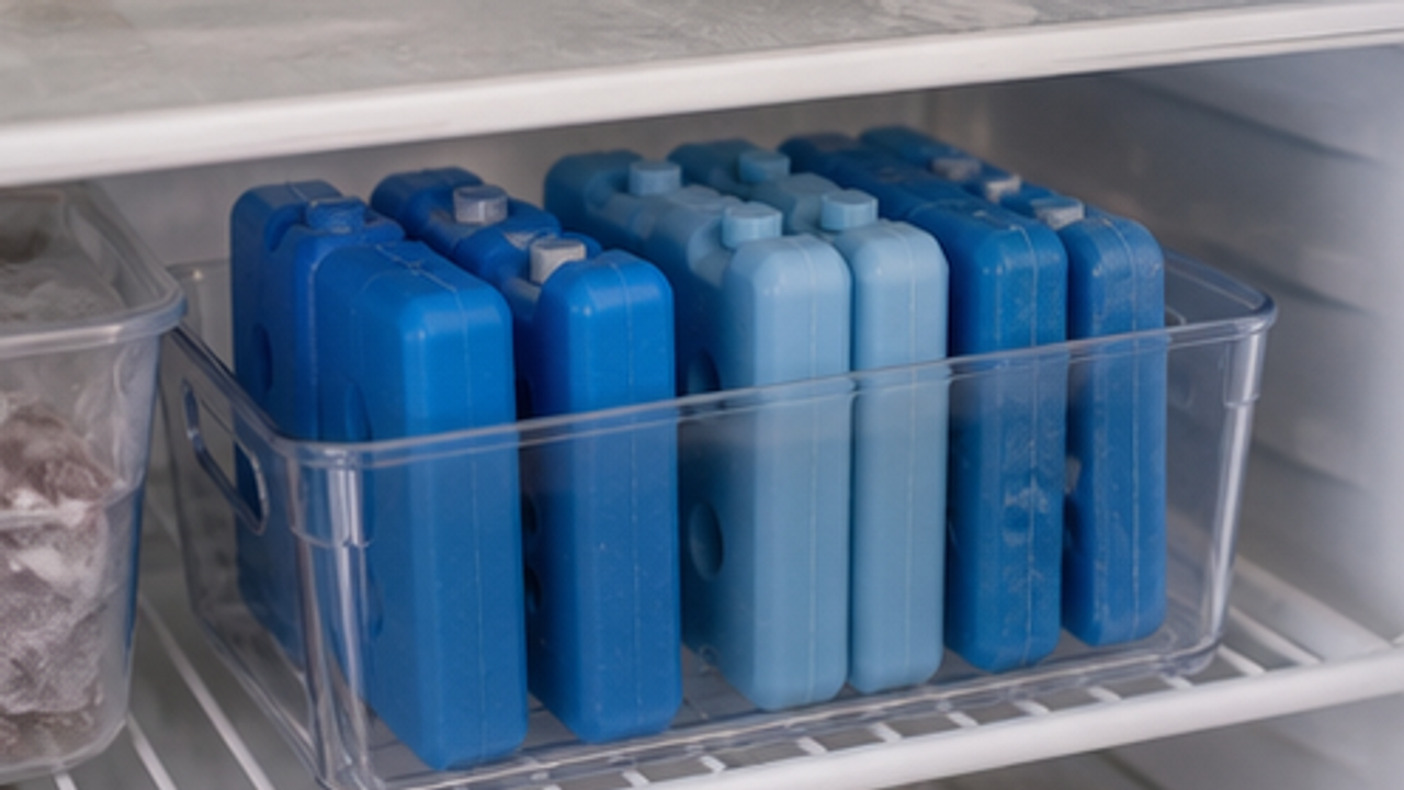 How to Organize Lunch Ice Packs in a Freezer Bin