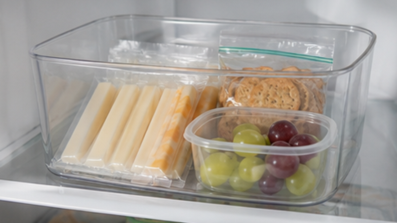How to Organize a Fridge Cheese Snack Box