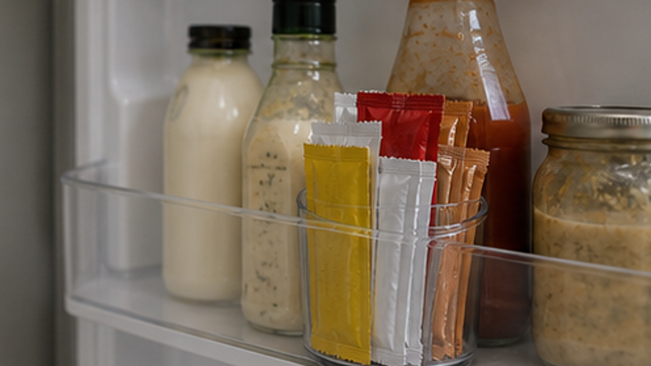 How to Organize a Fridge Condiment Packet Cup