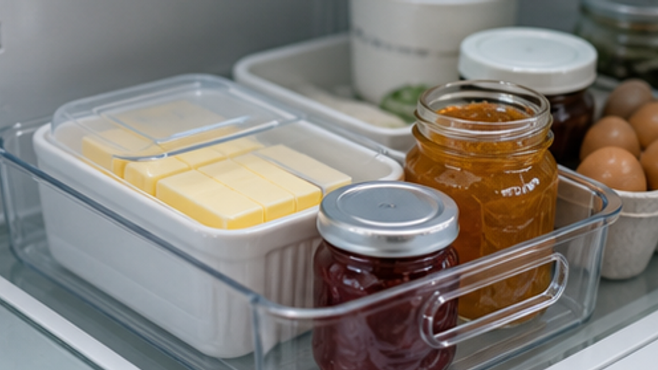 How to Organize a Fridge Breakfast Box for Sliced Butter