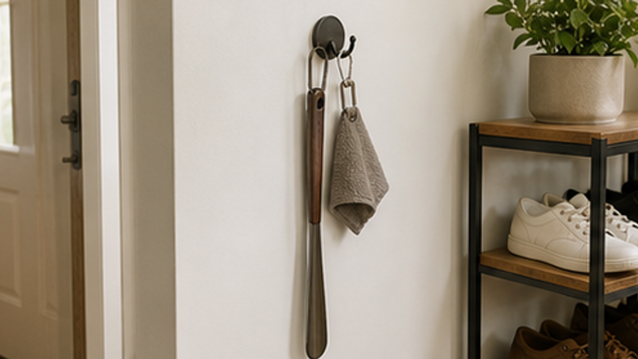 How to Set Up a Hallway Shoehorn Wipe Cloth Clip