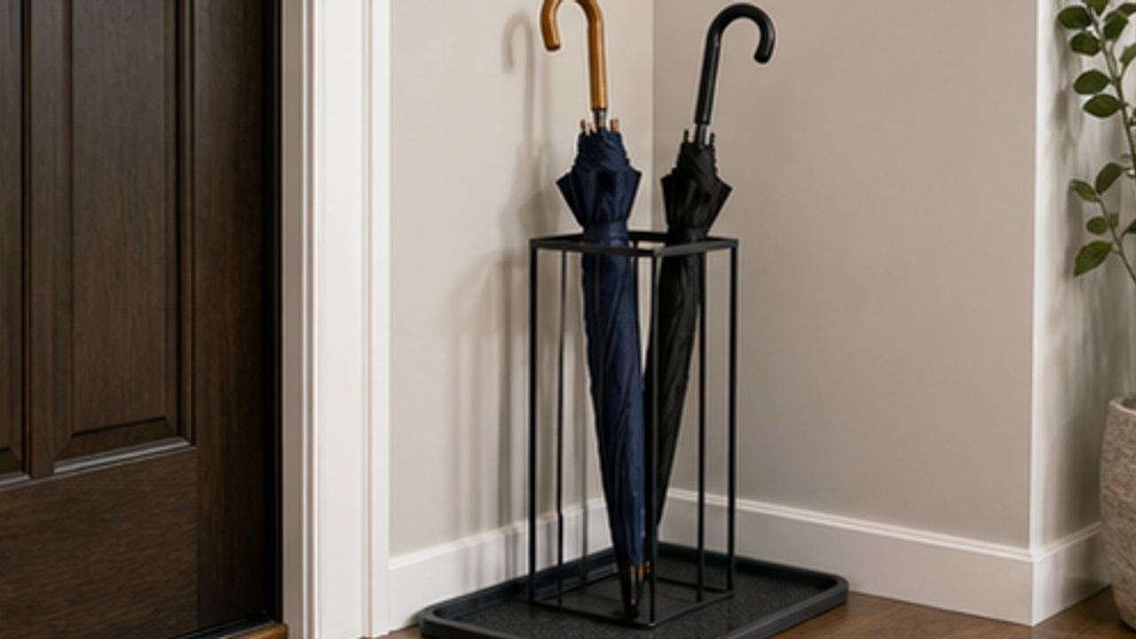 How to Set Up a Hallway Umbrella Drip Mat Corner