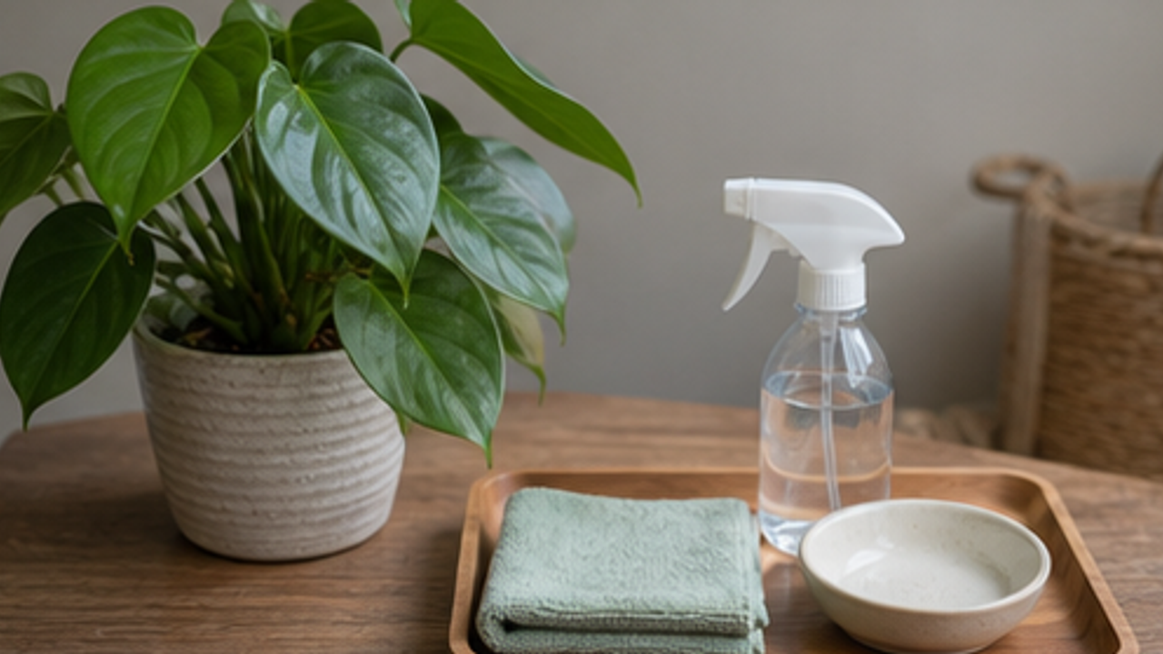 How to Set Up a Houseplant Leaf Cleaning Kit