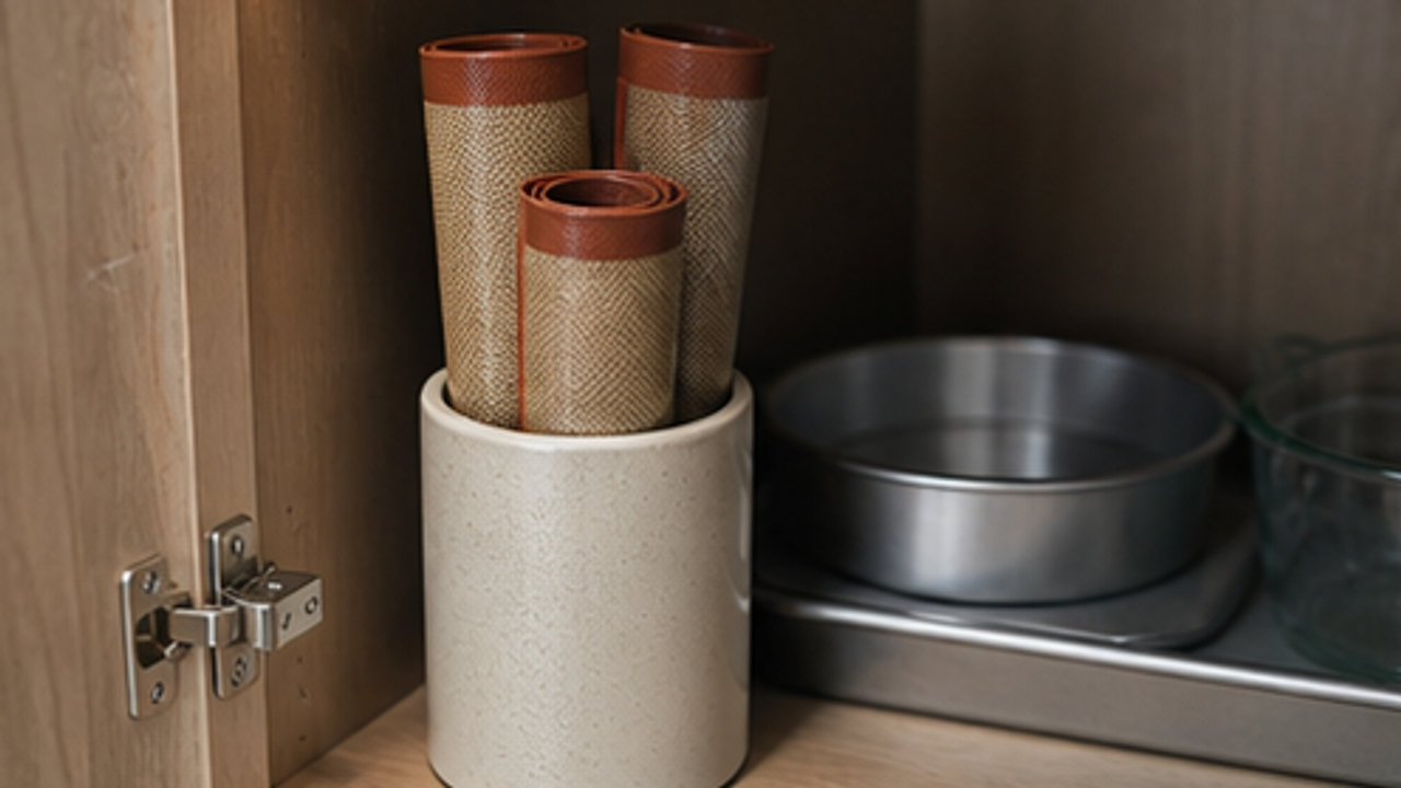 How to Organize a Reusable Baking Mat Roll Tube