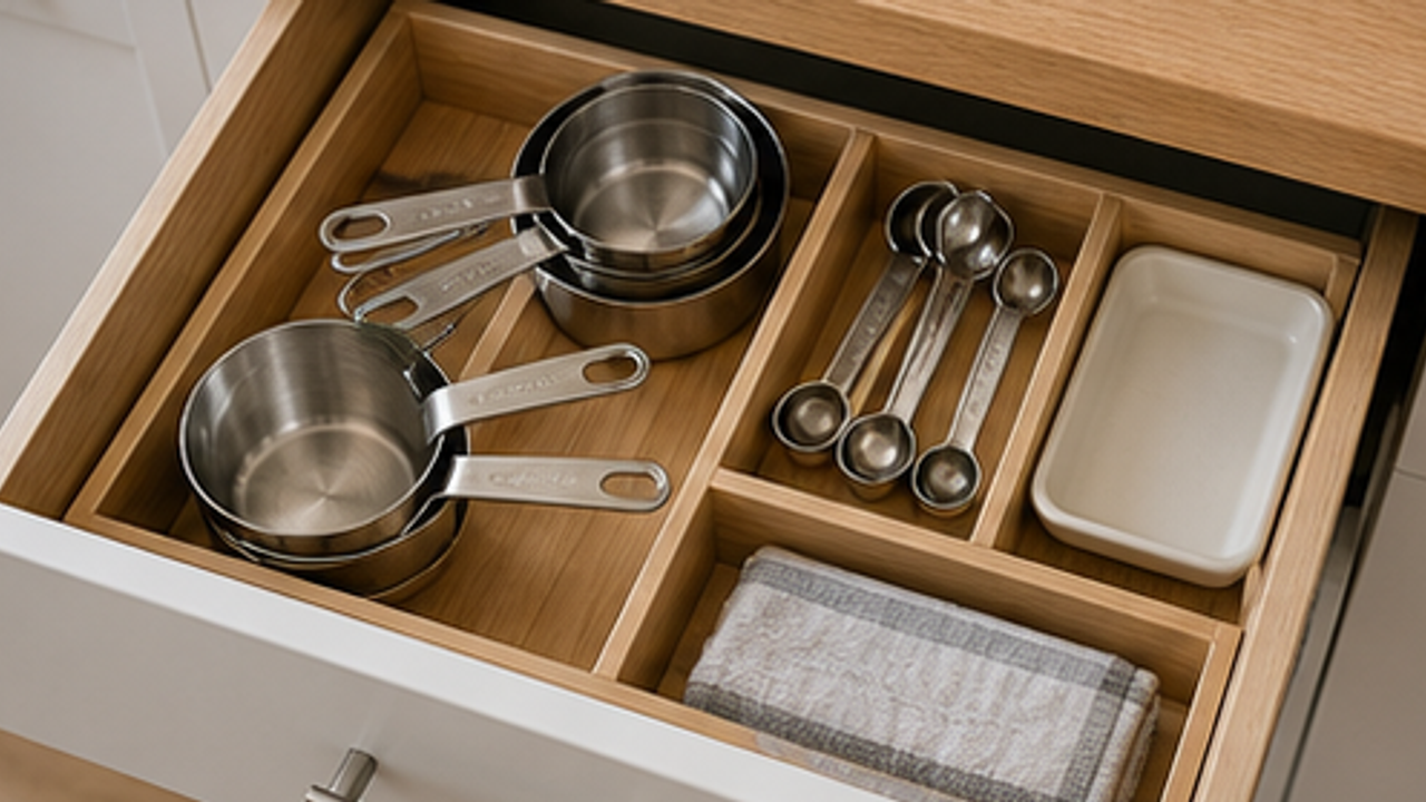 How to Organize a Kitchen Measuring Cup and Spoon Drawer