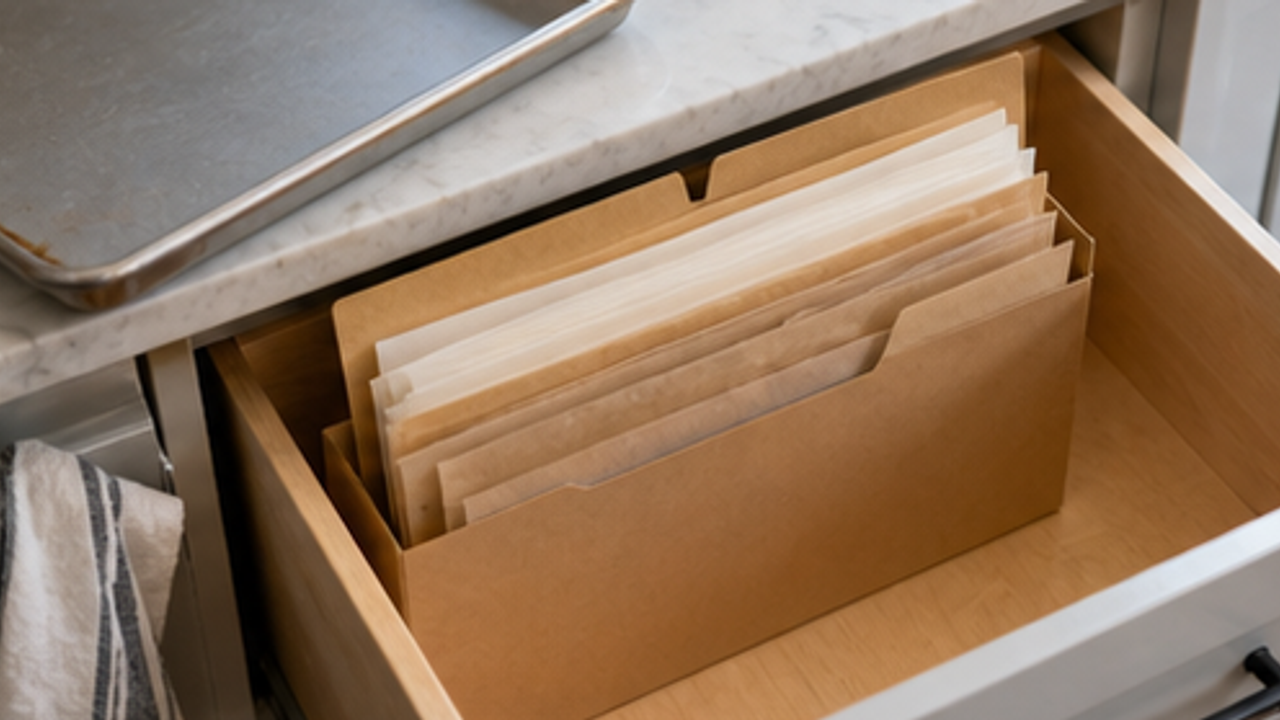 How to Organize a Kitchen Folder for Pre-Cut Parchment Sheets