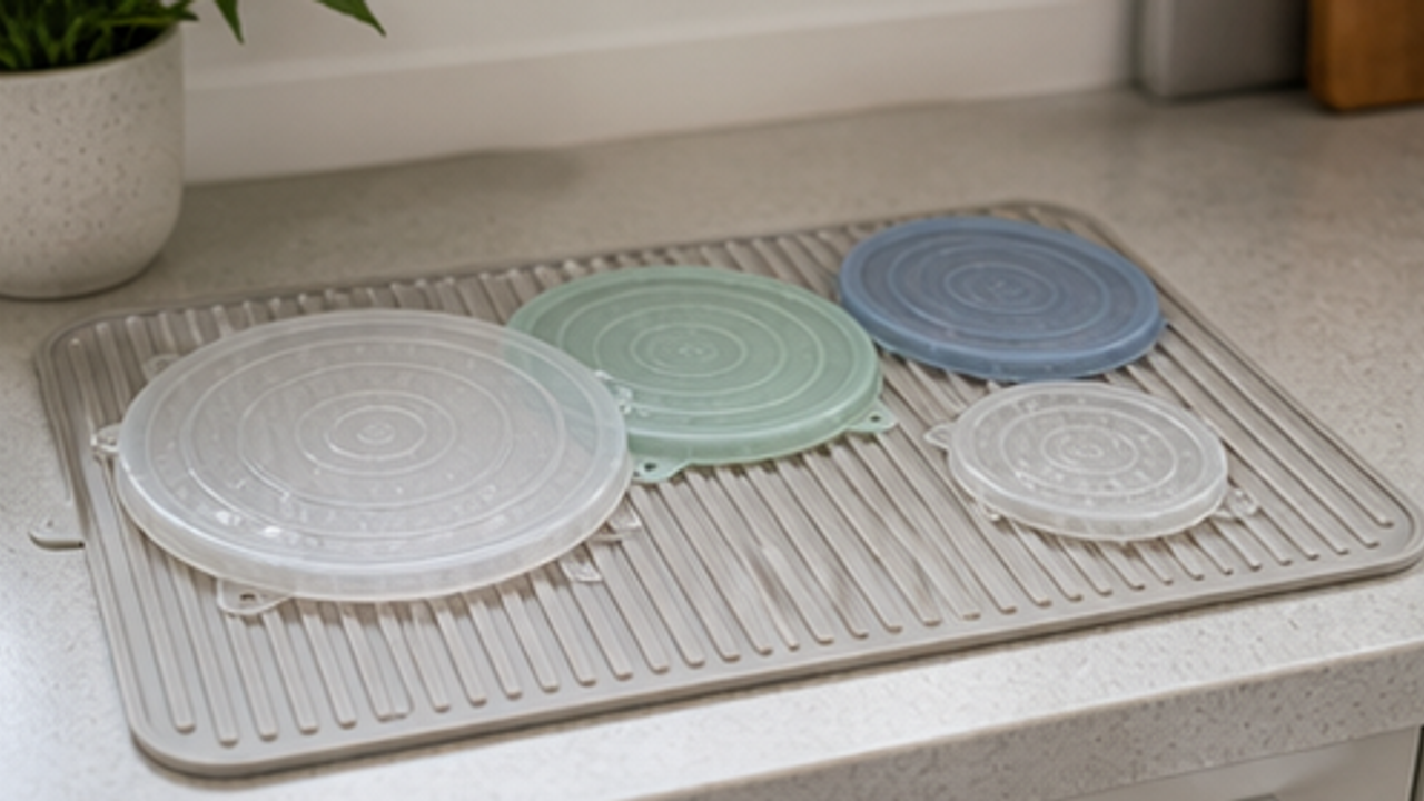 How to Prepare a Kitchen Drying Mat for Reusable Silicone Lids