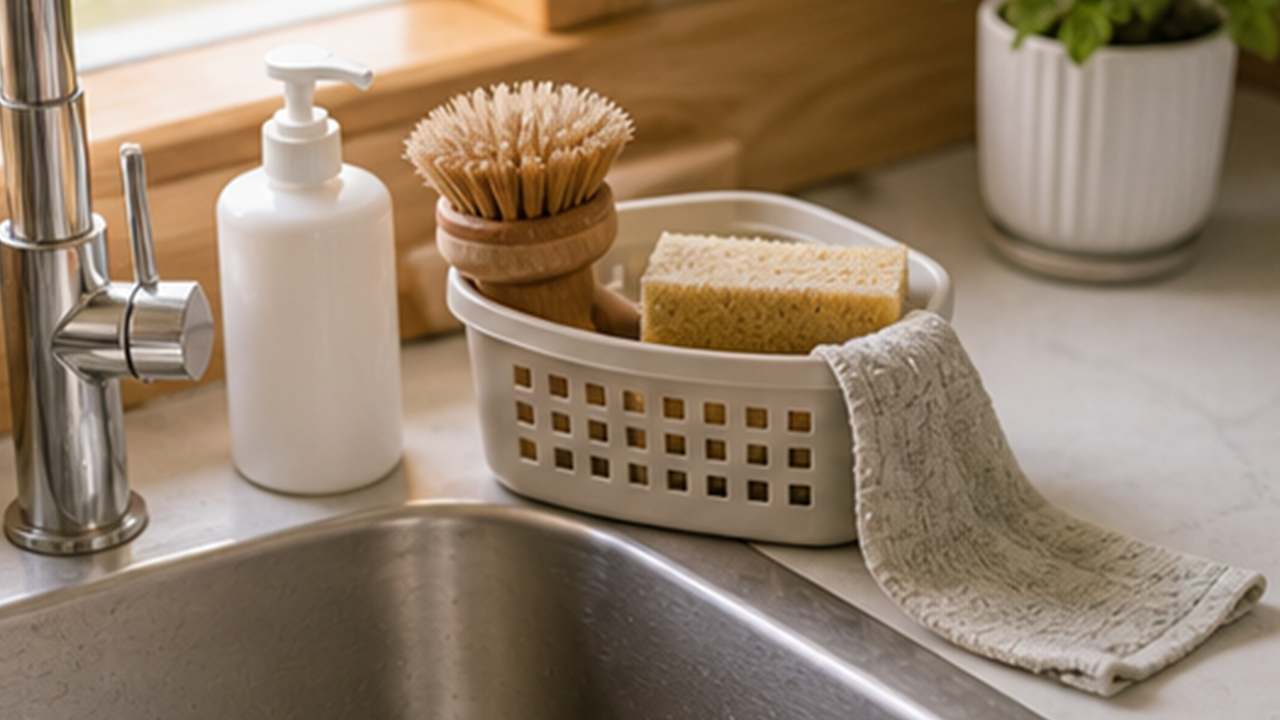 How to Prepare a Kitchen Sink Scrub Caddy