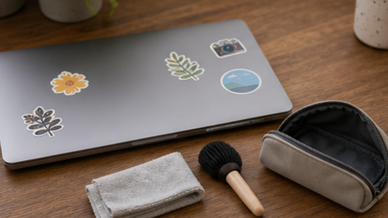 How to Prepare a Laptop Sticker Cleaning Pouch