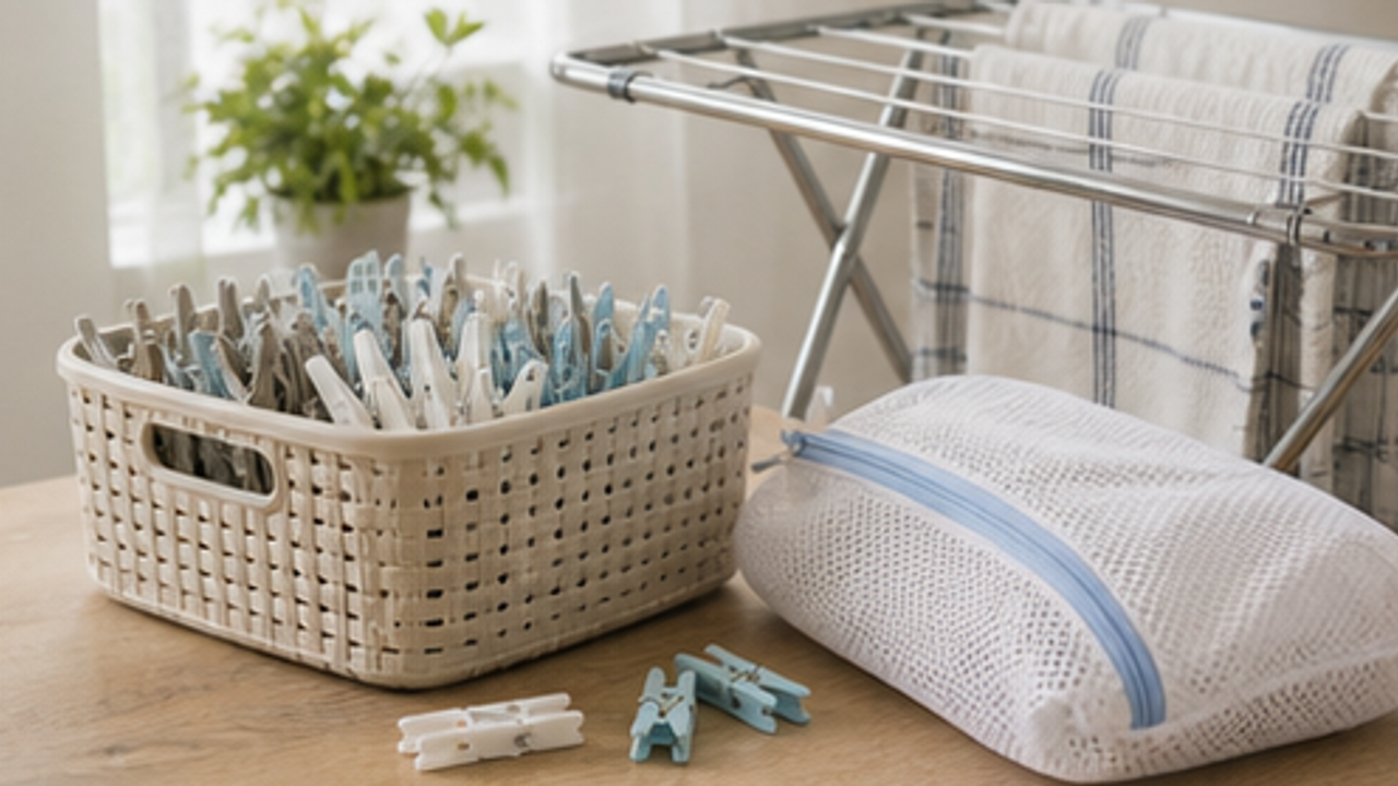 How to Set Up a Laundry Drying Clips Basket