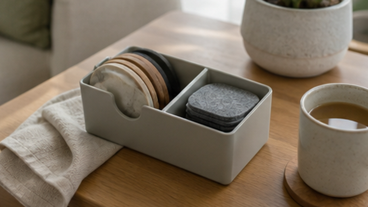 How to Organize a Living Room Coaster Felt Pad Box