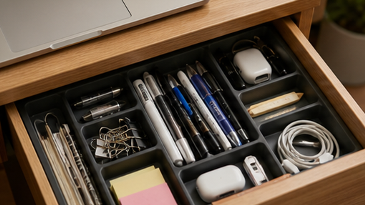 Organize a Small Desk Drawer in 15 Minutes