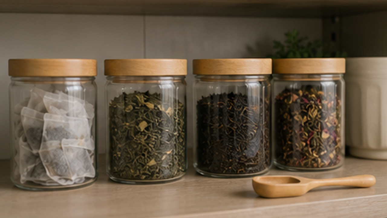 How to Set Up a Row of Tea Refill Jars