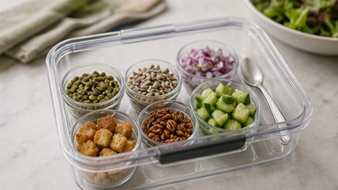 How to Prepare a Quick Salad Topping Box